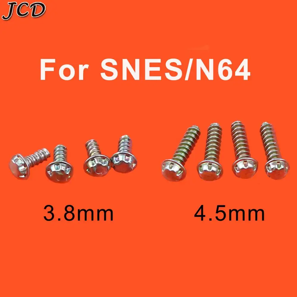 JCD 100PCS 3.8mm 4.5mm include ScrewDriver Bit Cartridge Case Screw for NES SNES N64 GB Game Cartridge case