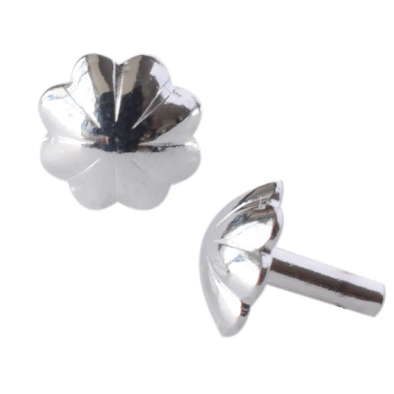 Solid 925 sterling silver bead cap pin, DIY jewelry making accessories