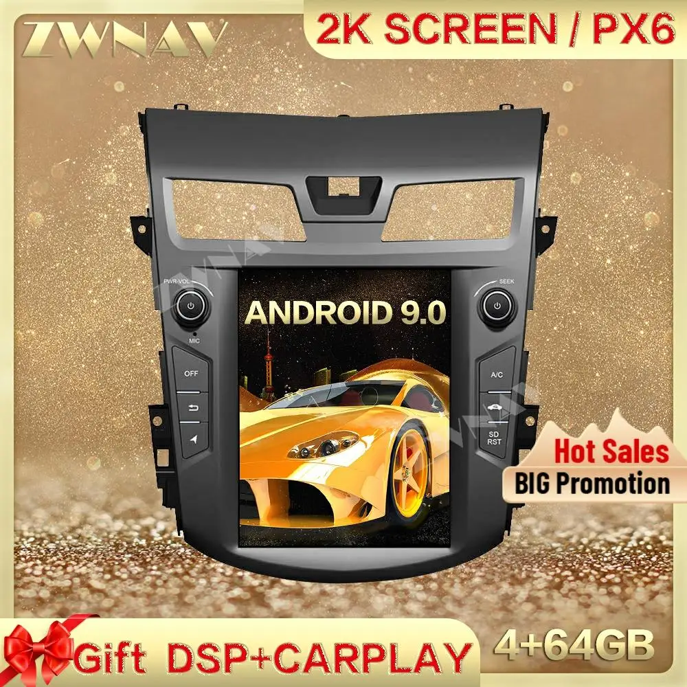 PX6 DSP Carplay Tesa- screen 4+64GB Android 13 Car Multimedia Player For Nissan Teana 2013-2016 GPS Radio Auto stereo head unit