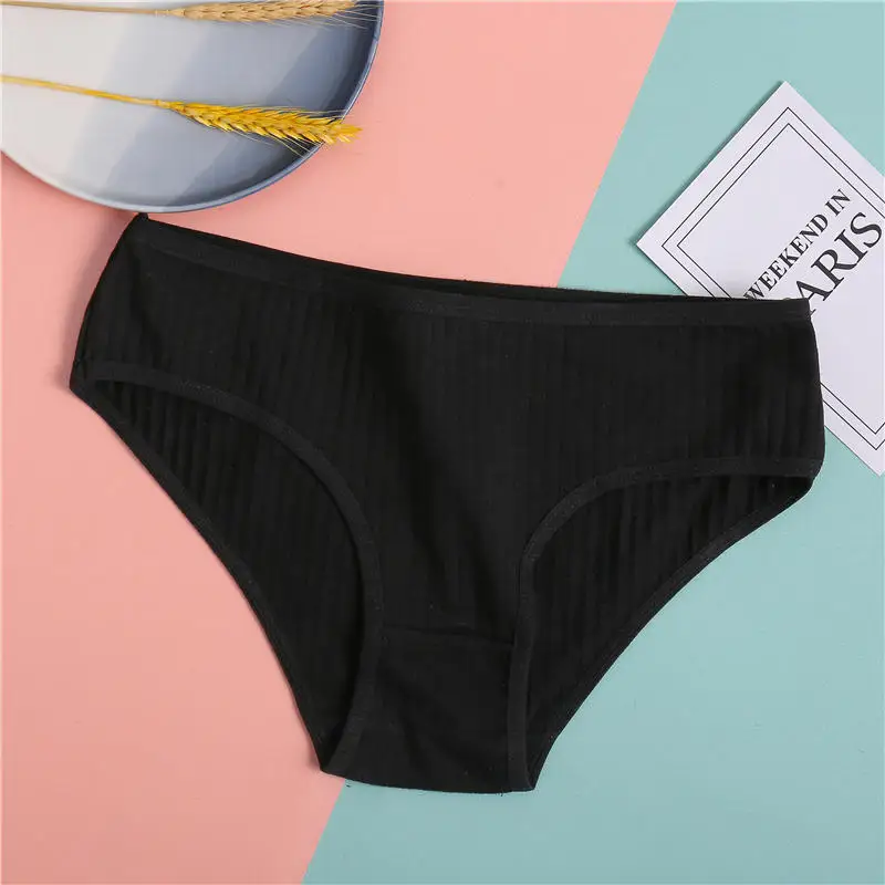 3PCS Cotton Panties Women\'s Underwear Casual Solid Color Panties for Women Intimate Lingerie Sexy Briefs Female Underpants M-XL