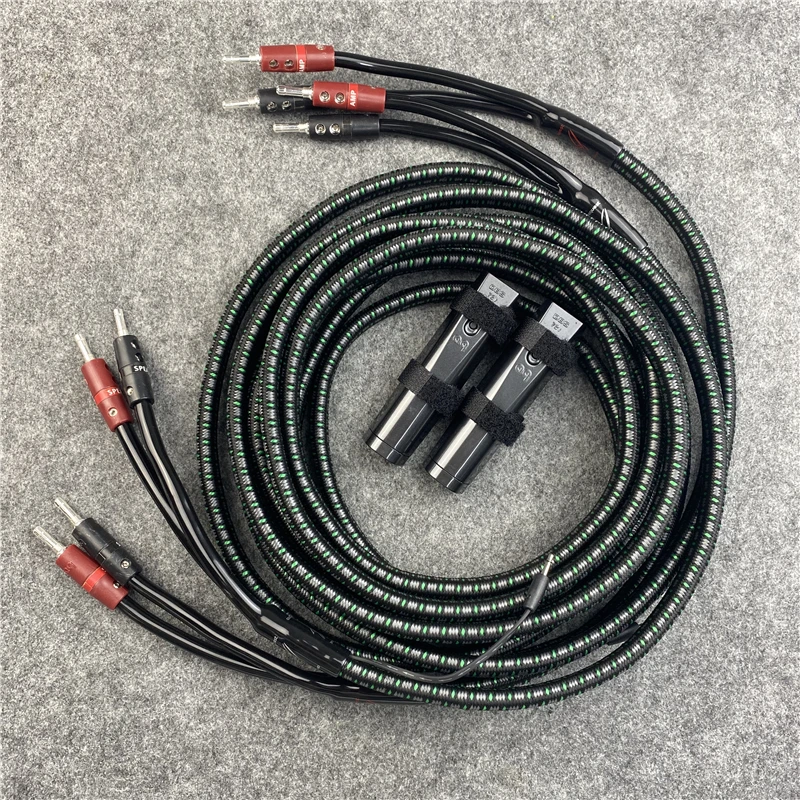 Pair Rocket 88 Speaker Cable BFA Silver Banana or Spade Plug with 72V DBS