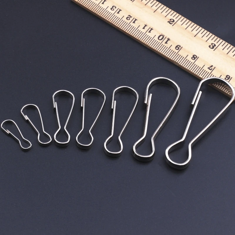 1Pack 16 20 25 32 40 50 55mm Snap Spring Clip Hooks Rings Buckle Zipper Hanging Buckle Connectors For Jewelry Making Supplies