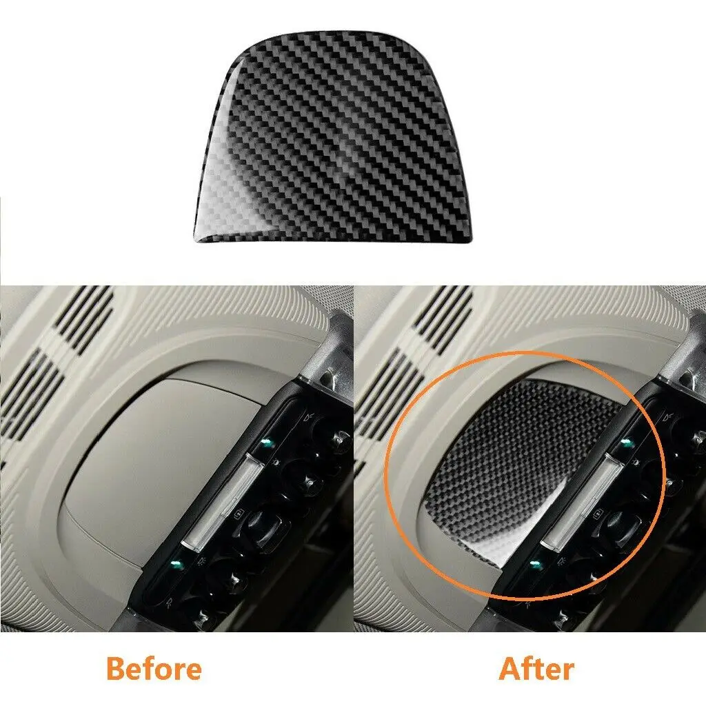 

For Mini Cooper F55 F56 F60 Car Interior Carbon Fiber Reading Light Cover Trim