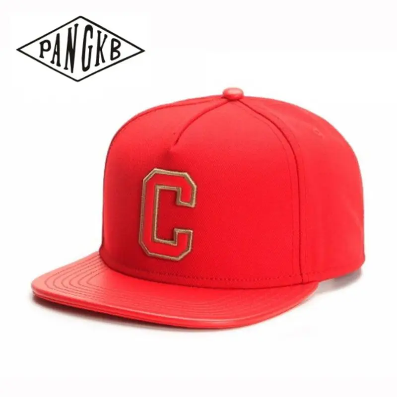 PANGKB Brand  CEE SOLID CAP red C girl and boy  hip hop snapback hat  for men women adult outdoor casual sun baseball cap bone