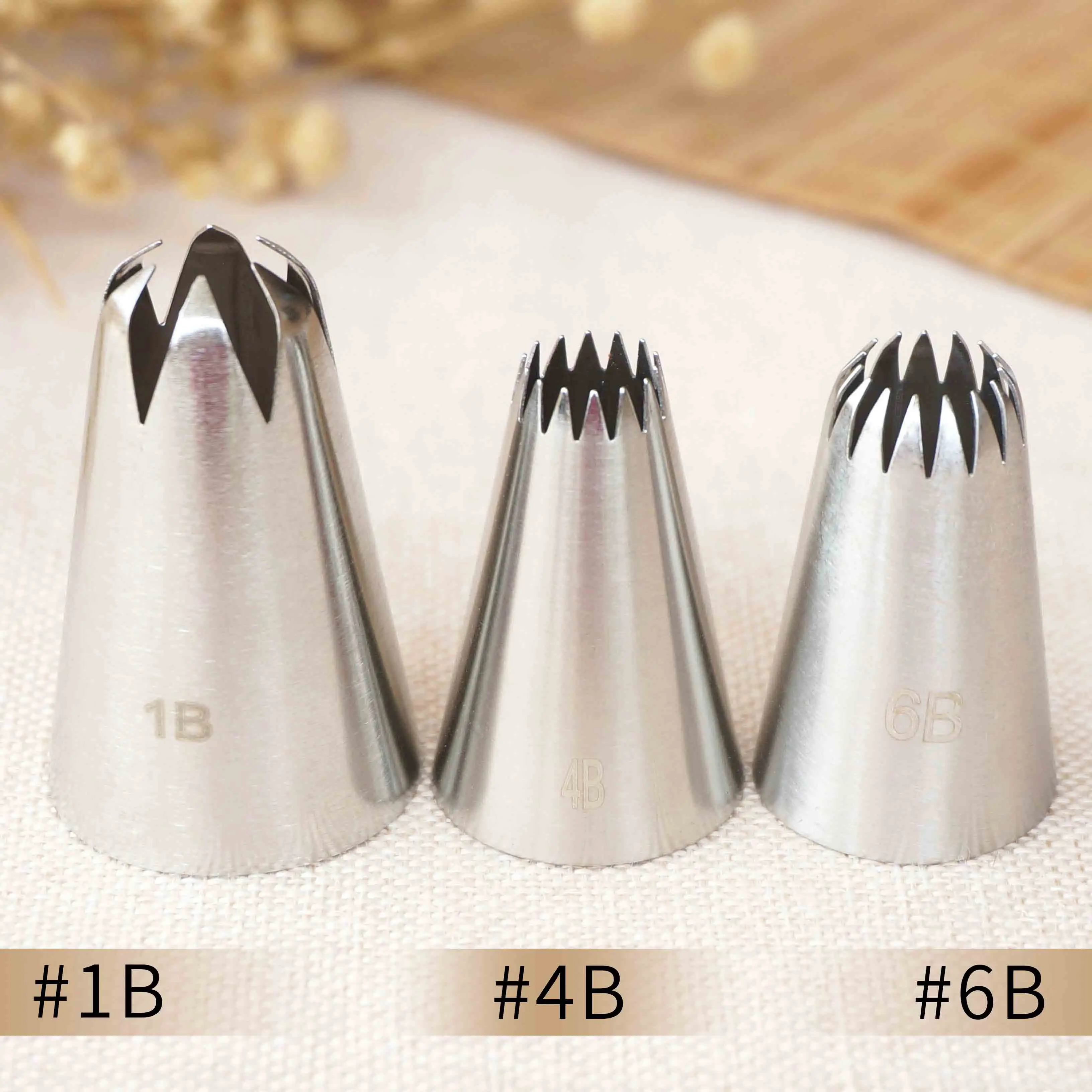 #6B 1B 4B Piping Nozzle Cake Decorating Icing Tips Stainless Steel Tube Nozzle Baking & Pastry Tools Bakeware