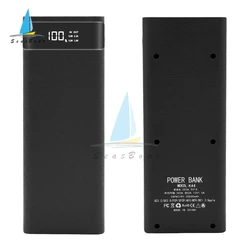 8*18650 etui na powerbank podwójny telefon komórkowy z USB ładowania QC2.0 QC3.0 5V DIY powłoki 18650 uchwyt baterii etui z funkcją ładowania bez baterii