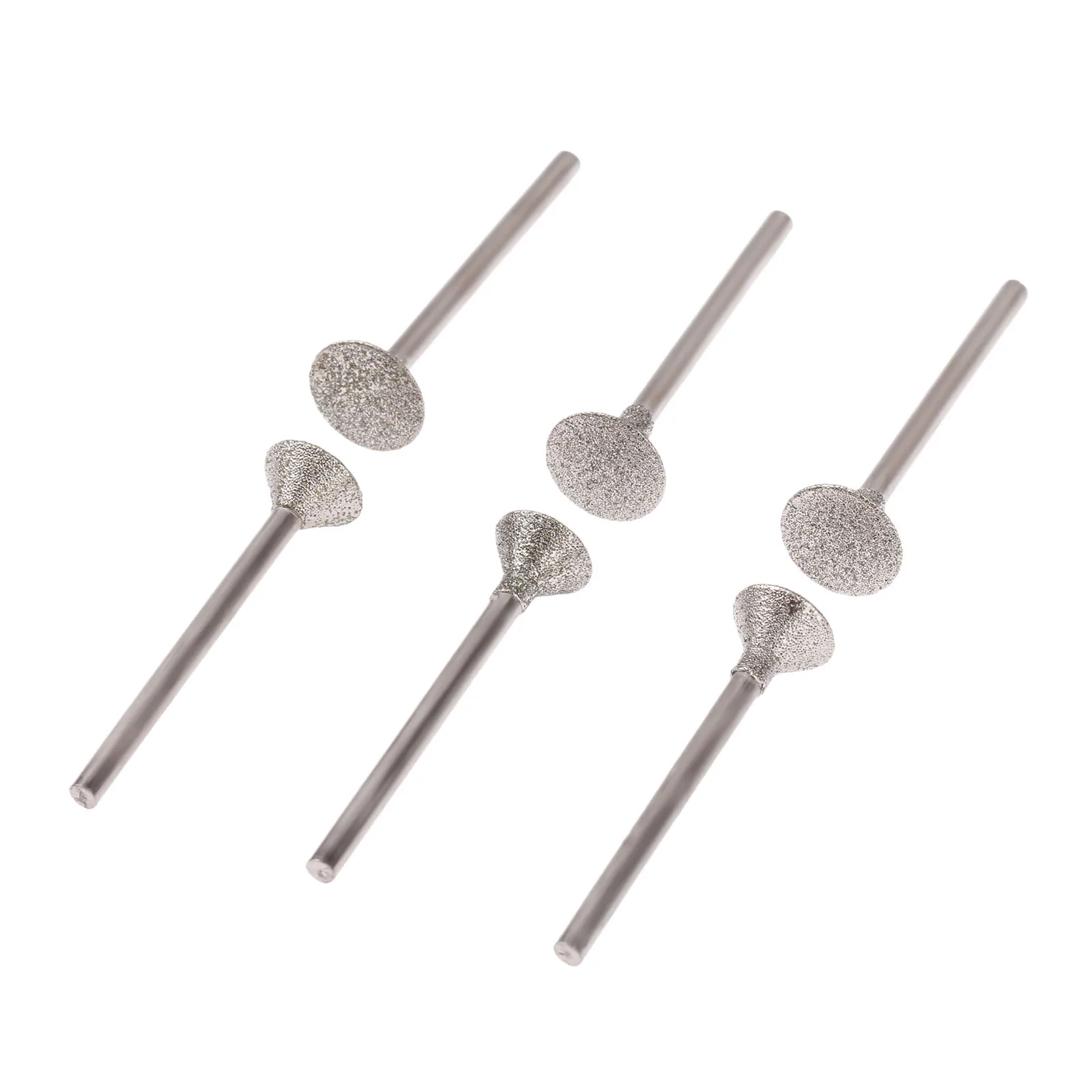 6Pcs Dremel Accesories Diamond Grinding Head Burrs Bits 3mm Shank Jade Stone Carving Polishing Engraving Tool