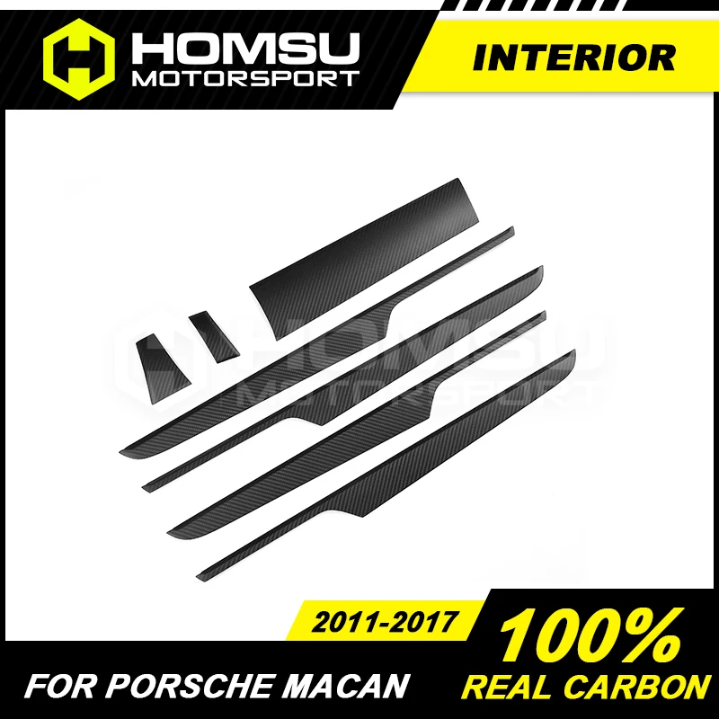 Carbon Fiber Interior Trim For Porsch  For Ma-can 95B 2011-2017 Dashboard Kit Door Handle Trim center console cover