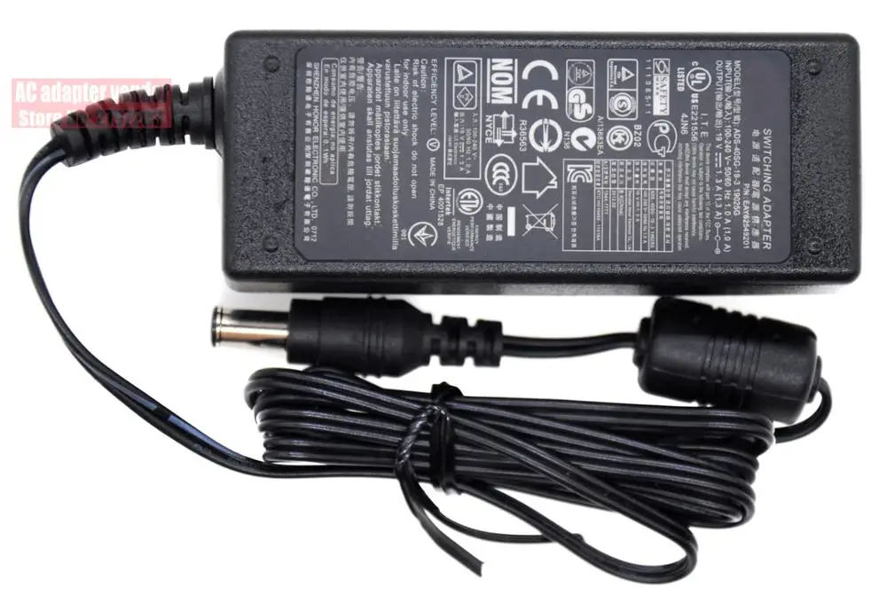 Original novo para lg 19v 1.3a ADS-40SG-19-3 19025g ac adaptador fonte de alimentação carregador cabo