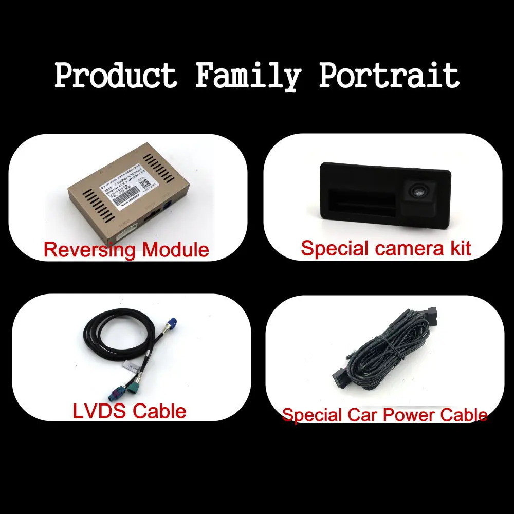 For Audi Q3 8U F3 2010-2021 Car Front Rear View Reversing Camera Original Screen Upgrade Interface Adapter Backup CAM Decoder