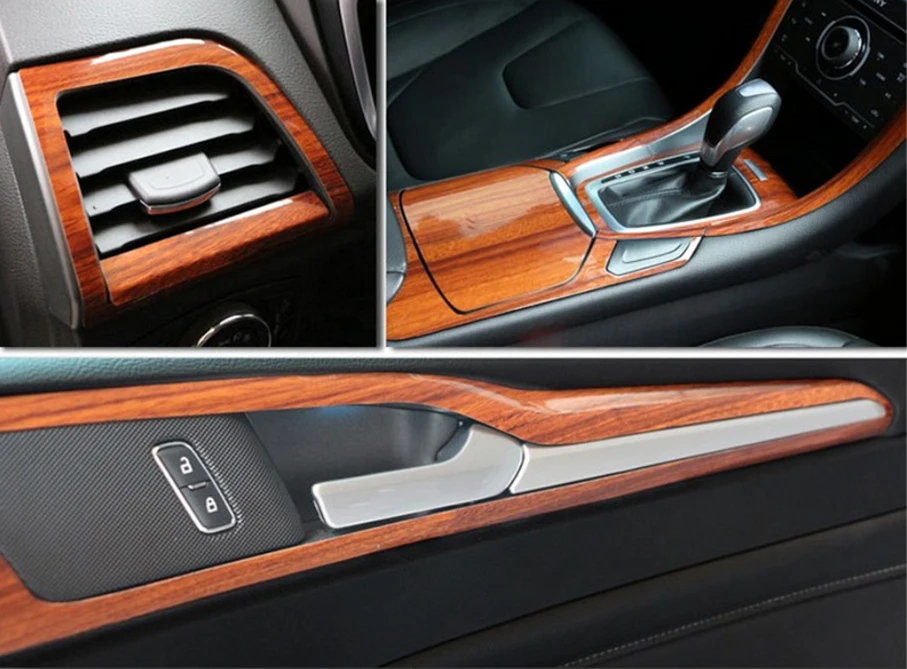 CuiYou 30cmx100cm Car Stickers Wood Grain Interior Trim Cover Car Styling Change Color Film