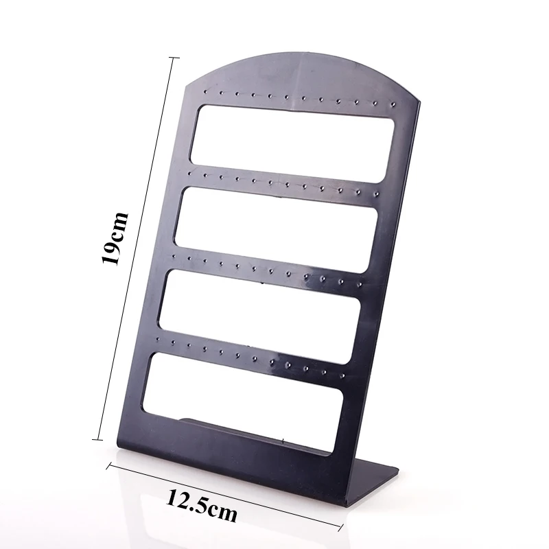 48 Holes Jewelry Organizer Stand Black Plastic Earring Holder Pesentoir Fashion Earrings Display Rack Etagere Jewelry Display