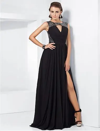 Personalizado paillette vestido de noiva renda 2018 nova moda sexy preto longo festa vestido de noite elegante frete grátis