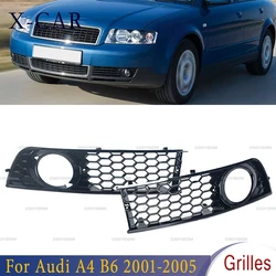 Grille antibrouillard en accent d'abeille pour pare-chocs avant, couvercle de phare, couvercle de cadre, maille hexagonale, Audi A4 Gods 2001-2005, 8E0807681, 8E0807682