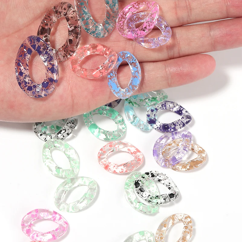 Loomesh 50 Stks/partij 22*16Mm Acryl Ketting Gesp Ketting Kralen Diy Handtas Sleutelband Ketting Accessoires Acryl Ketting Ketting Ketting Ketting