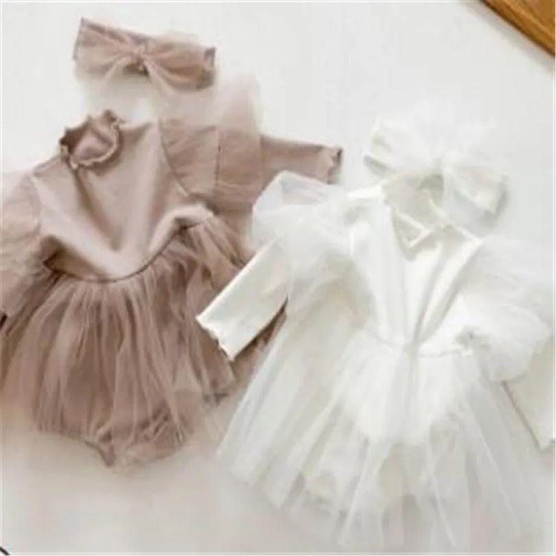 Princess Baby Dress Newborn Infant Toddler Girls Dress Spring  Long Sleeve Tutu 1st Birthday Party Baptism Dresses For Girl