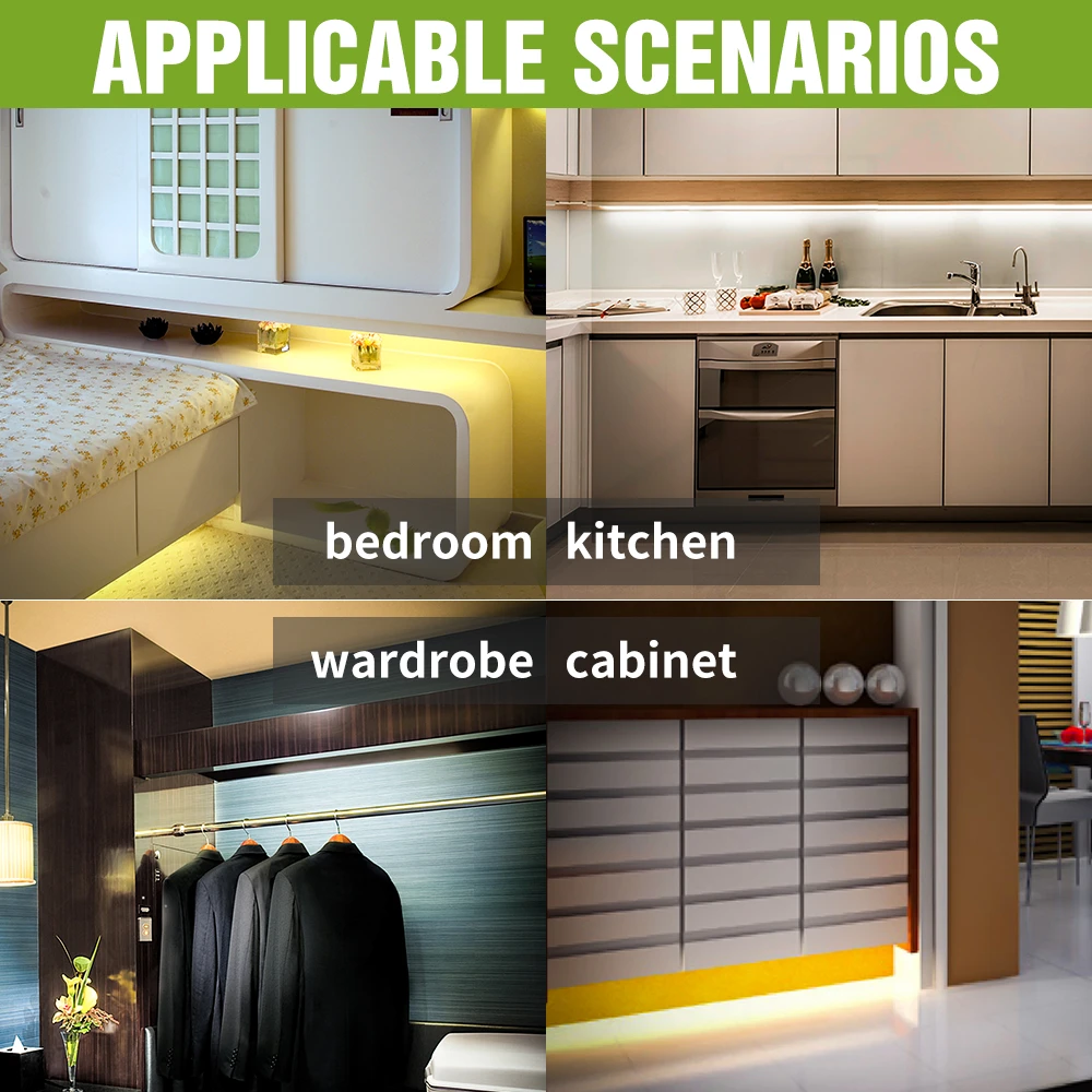 USB Under Cabinet Lamp LED Strip Light 2M 3M 4M 5M Waterproof Flexible Tape Ribbon LED TV Backlight PIR Motion Sensor Lamp Tape