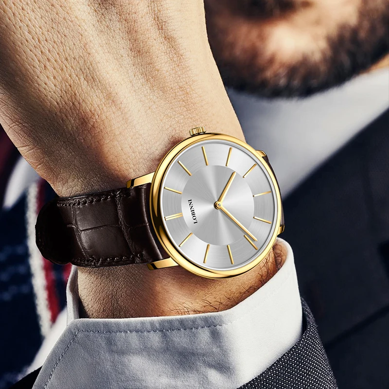 LOBINNI Ultra-Thin 6 MM Women's Quartz Watch Luxury Japan MIYOTA Movement Sapphire Crystal Waterproof Couples Clock L3013W