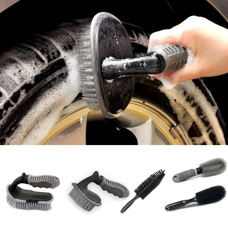 

Car Beauty Hub Brush Special Tire Cleaning Brush Interior Floorliner Carpet Upholstery Detailing Brush Soft Fiber Car Wash Tools