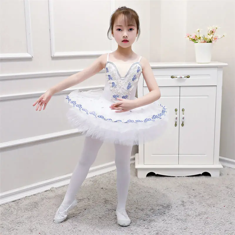 Ruoru tutu ballet cisne lago bailarina panqueca tutu com alças ajustáveis profissional ballet tutu crianças meninas dança wear collant