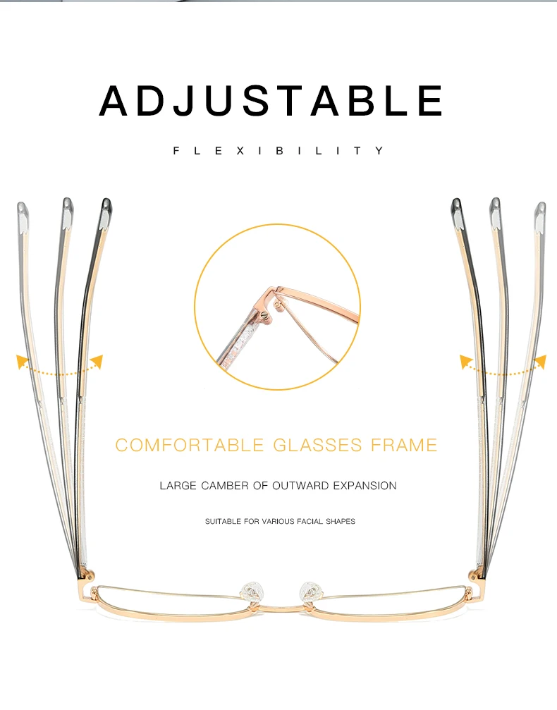 Mode Frauen Katzenauge Vollrand Legierung Brille Rahmen für weibliche verschreibung pflicht ige Brillen optische Brille für Frau – Detail 2