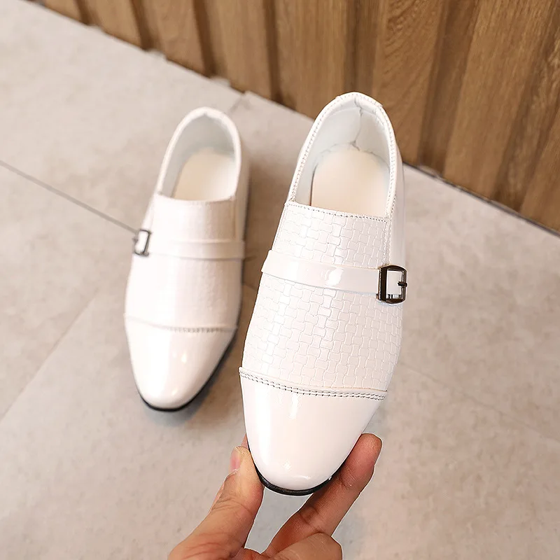 Zapatos de cuero para niños pequeños, calzado plano para fiesta, boda, ocasiones formales, espectáculo, escenario