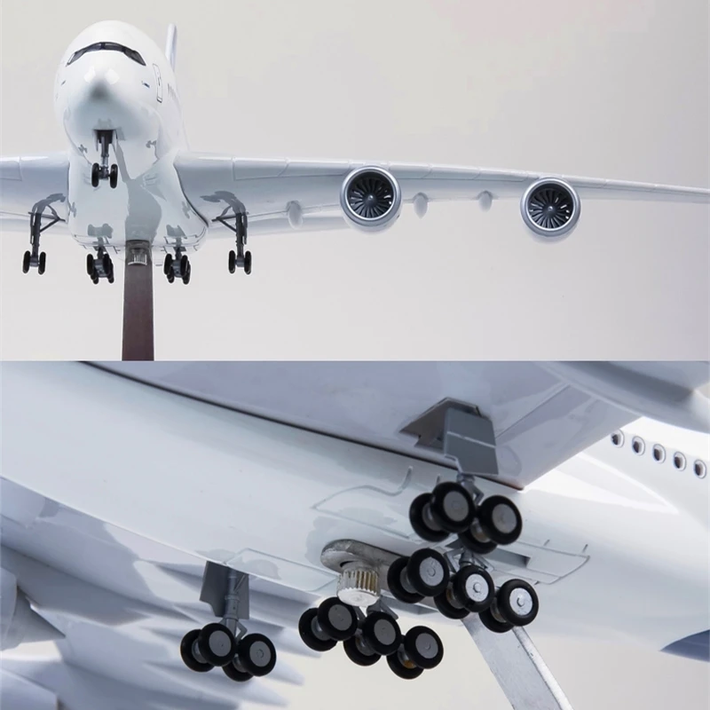 Model Pesawat Statis Besar, Boeing B777 Airbus A380 A319 dengan Roda, Panjang 47 Cm, Aksesori Pesawat, Av