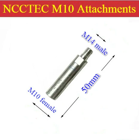 

50mm length Extension connection rod shaft for angle grinder | 2'' M10-female M14-male attachments for Deep grinding polishing