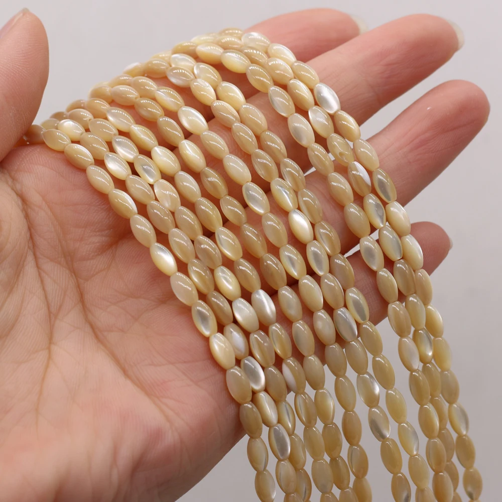 Natural Shell Beads Yellow Rice Beads Loose Spacer Exquisite Shell Beaded For Jewelry Making DIY Bracelet Necklace Accessories