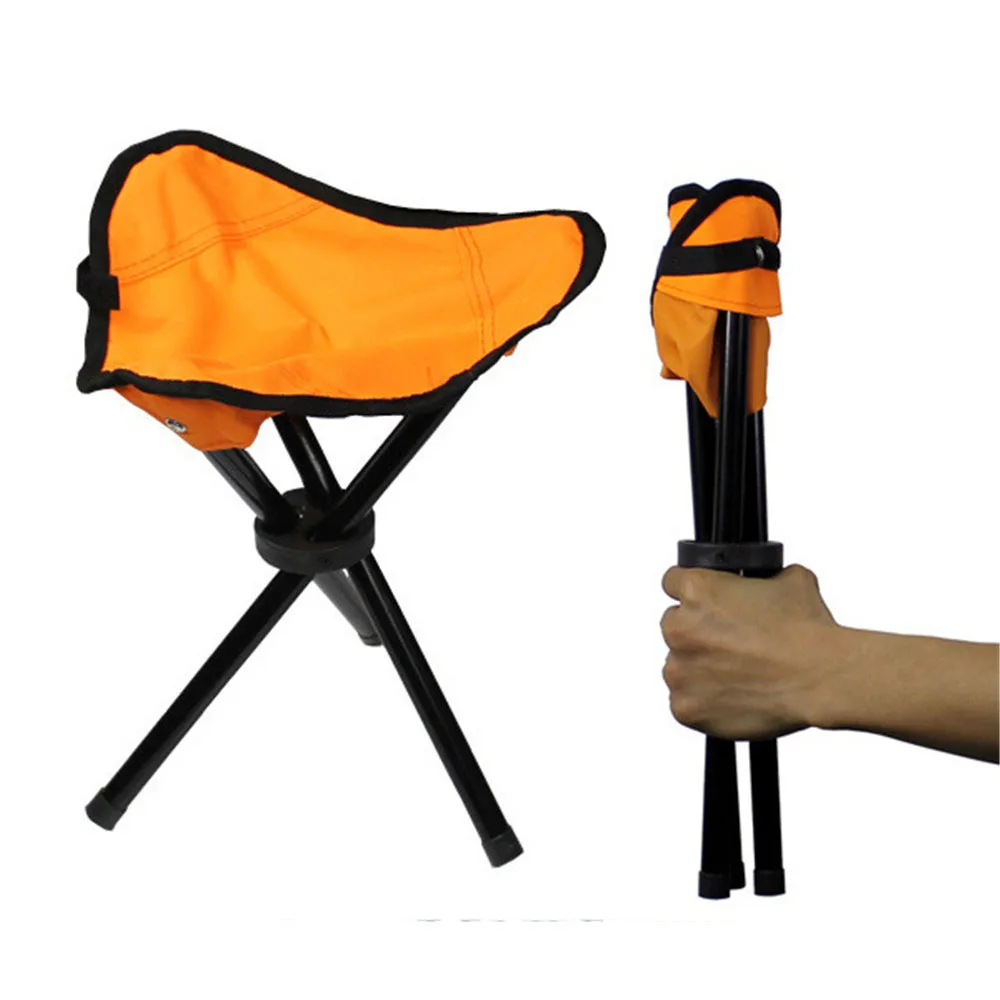 

3 Colors Outdoor Fishing Chair Portable Tripod Stool Folding Chair Camping Walking Picnic Garden Foldable Three Feet Beach Chair