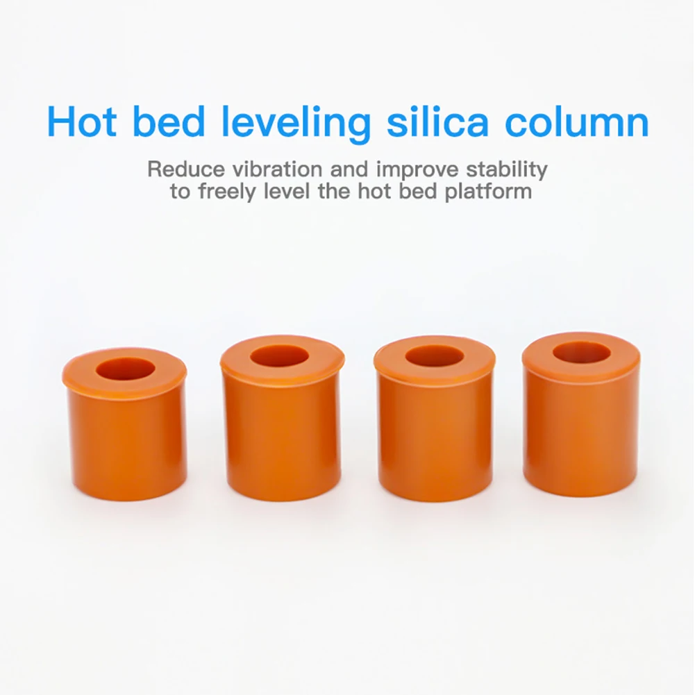 3d printer High Temperature Silicone Solid Spacer Hot Bed Leveling Column 3 pcs long + 1 pcs short For CR-10/ CR10S Ender-3 Pro