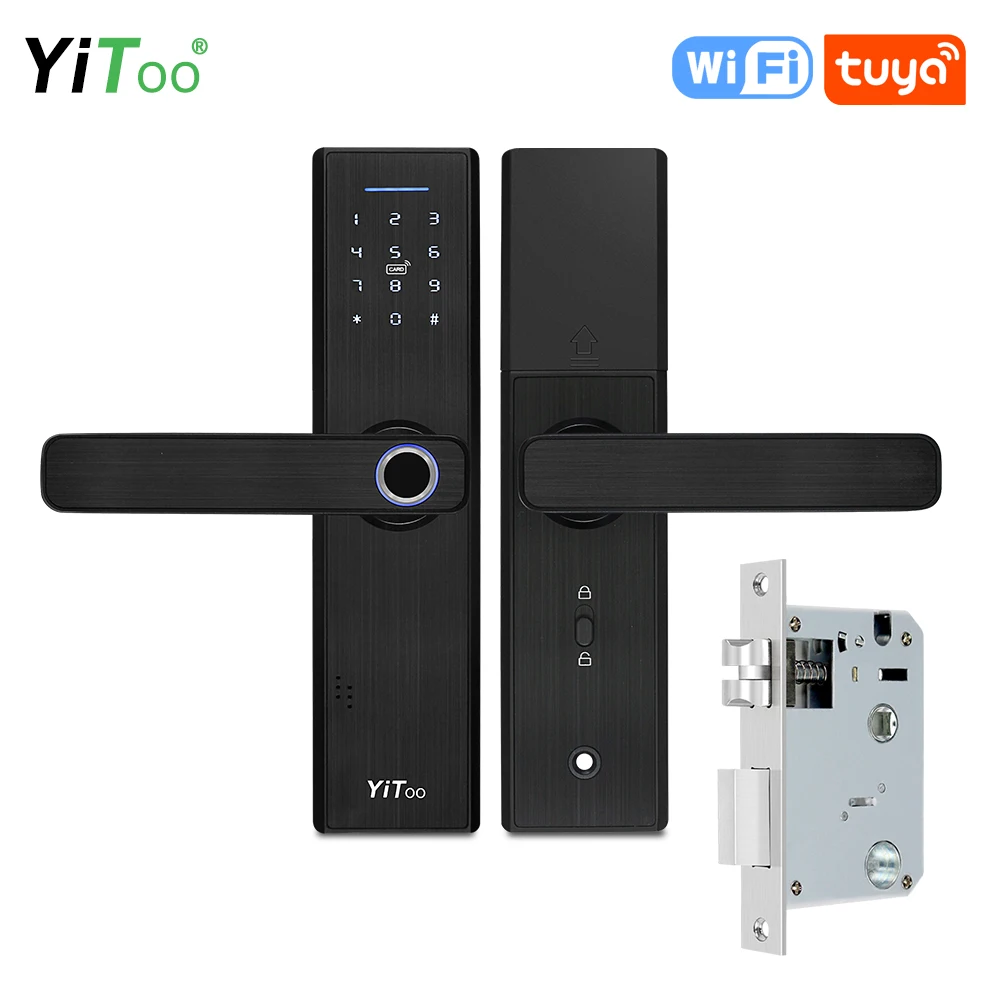 YiToo X1 Wifi serratura elettronica con APP Tuya da remoto/impronta digitale biometrica/Smart Card/Password digitale/sblocco chiave