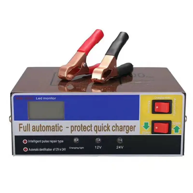 New in 2020!Full Automatic Intelligent Battery Charger English Smart Pulse Repair Car Auto Motor 12 24 V Volt Voltage 10A