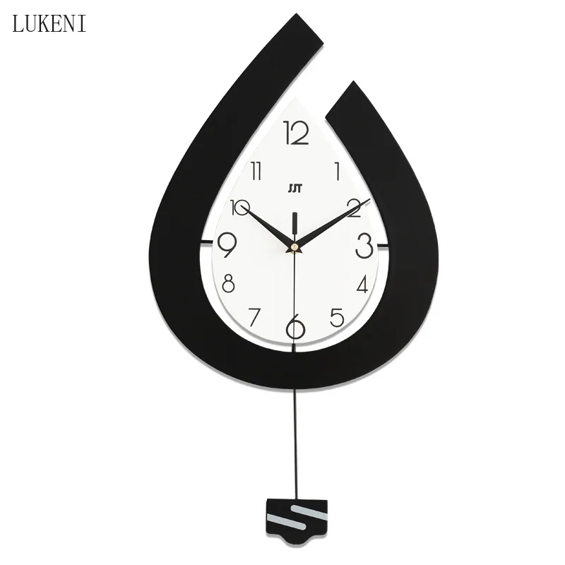 

Nordic Creative Water Drop Design Swingable Wall Clock Living Room Clock Watch Modern Minimalist Home Decoration