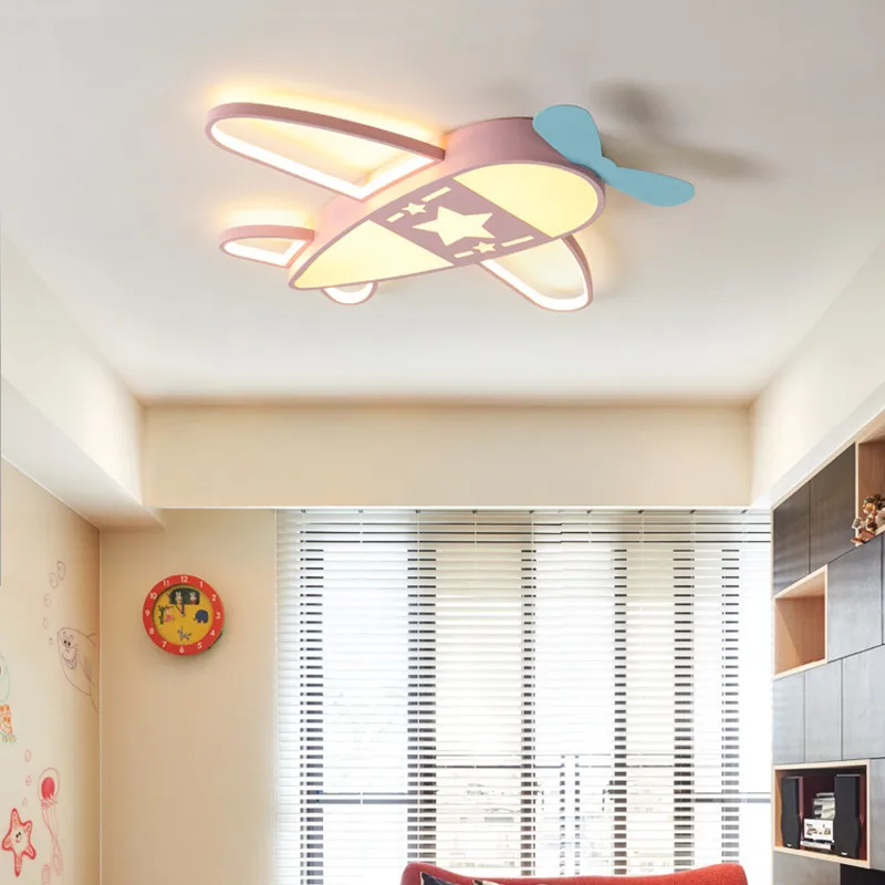 Imagem -02 - Led Crianças Quarto Ventilador de Teto com Luz do Quarto da Criança Lâmpada do Teto do Bebê Menina Menino Luminária Quarto das Crianças