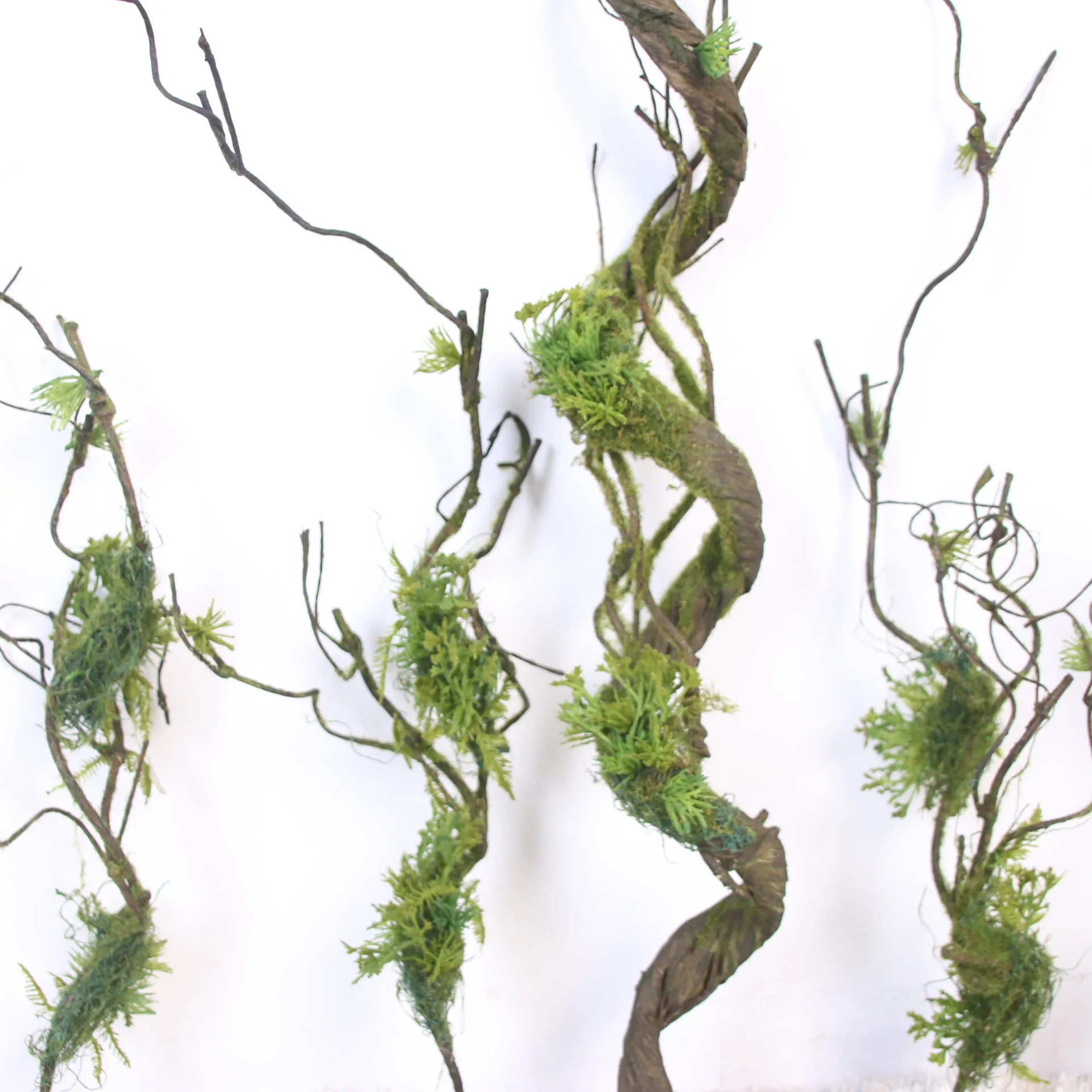 Real looking Artificial tree rattan with leaves and moss for home garden decor flower arrangement supplies plastic fake vine