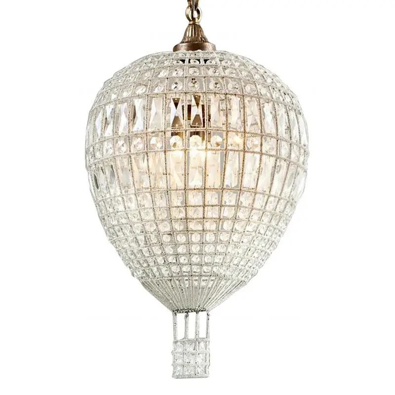 Vintage Light Modern K9 Crystal Lighting Fixtures Lamparas Colgantes Para Comedor Crystal Pendant Light Hot Air Balloon Design