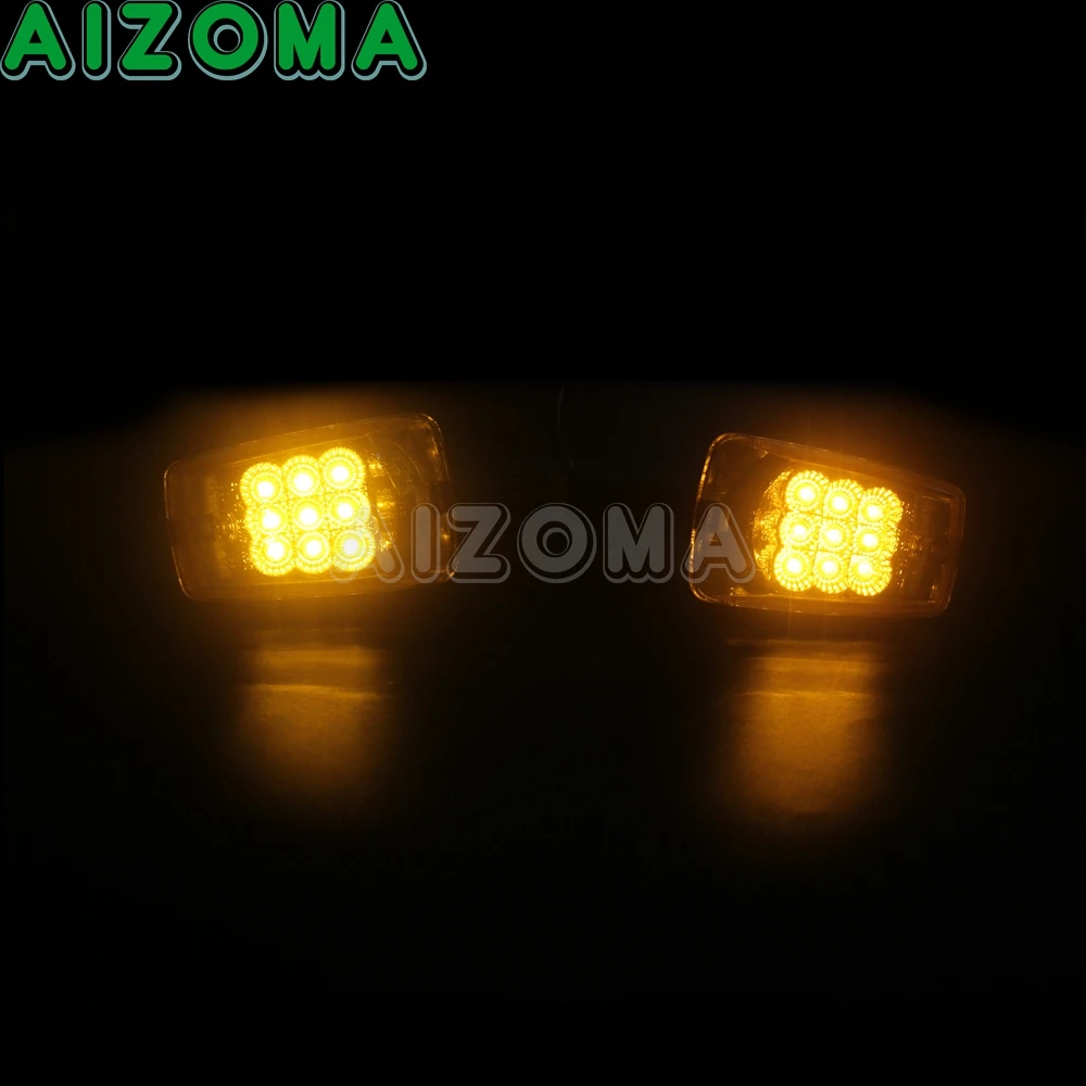 For MZ ETZ 251 Front Motorcycle Turn Signals LED Light E3 DOT Approved Blinker Flashing Indicator Amber Lamp