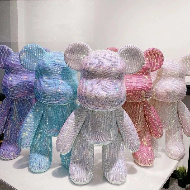 Diy Diamond Bear Interior Figurines Kawaii Desk Handmade Ornaments Christmas Room Decor Room Decoration Accessories Aesthetic