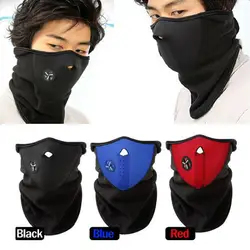 Unisex Winter Neck Guard Scarf Warm Mask Cover Face Hood Protection Cycling Ski Sports Outdoor Warm Fleece Bike Half Face Mask