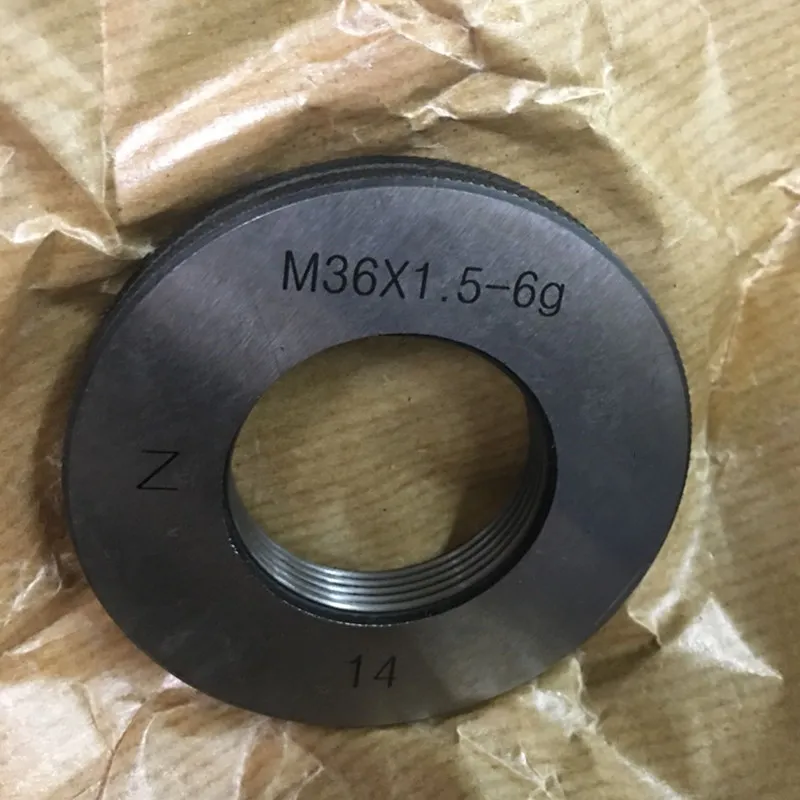 Calibrador externo métrico de anillo de rosca, herramienta de medición de calibre go nogo, M36X0.75, M36X1, M36X1.25, M36X1.5, M36X4