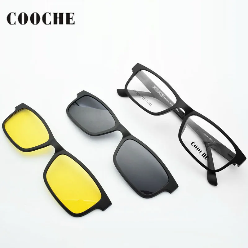 Ultra-Light Small  Glasses Frame Men and Women Match Magnet Clip Polarized Sunglasses Myopia Eyeglasses Narrow Face Matte Black