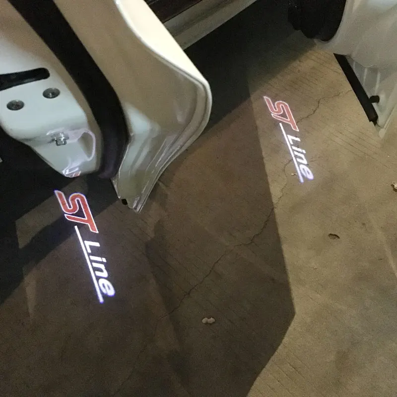 1/2PCS Wireless Car Door Led Welcome Laser Projector Logo Shadow Light ST line Logo For Ford Focus Sharp Explorer FIESTA