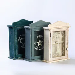 decorative shabby chic wood wall hanging key box