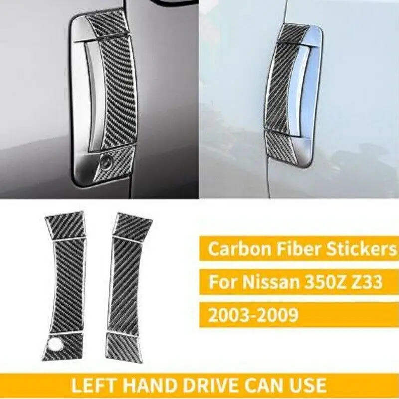 

Carbon Fiber Outer Exterior Door Handle Cover Trim For Nissan 350Z Z33 2003-2009