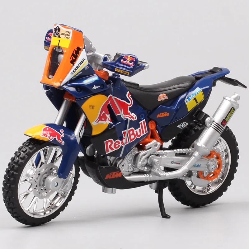 1/18 Scale Bburago 450 Rally 2019 2013 Rider #1 Macro Red Bull Racing Motocross Enduro Motorcycle Diecasts & Toy Vehicles Model