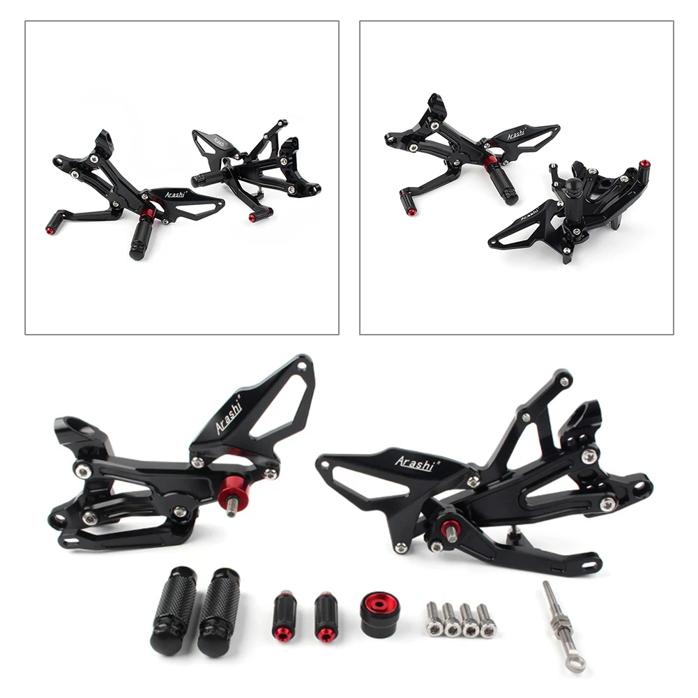 

For Ducati Panigale V4 2018 2020 2020 Motorcycle Rearsets Adjustable Foot Peg Rear Set Footrest Pedal Pads Aluminum 1Pair