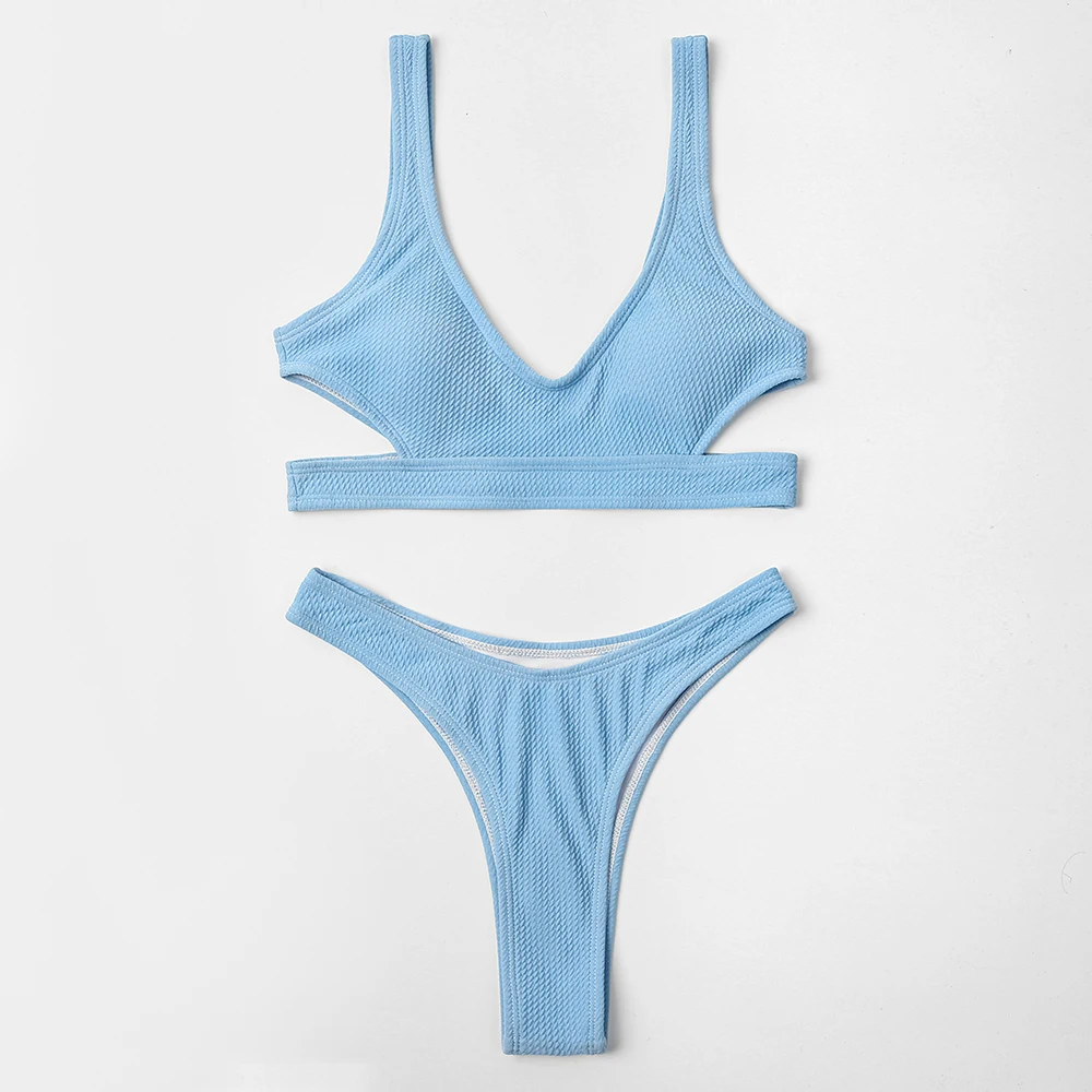 ZTVitality solide sergé bulle Sexy Bikini 2022 offre spéciale rembourré évider haut maillot de bain maillot de bain brésilien maillots de bain femmes