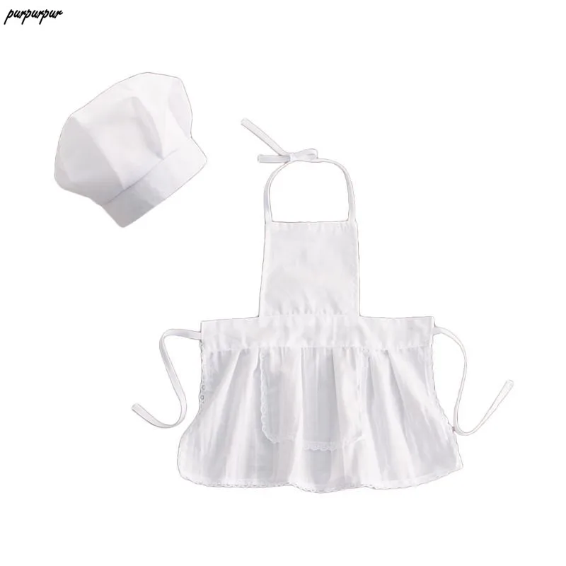 שני סינר שף וכובע לתינוקת