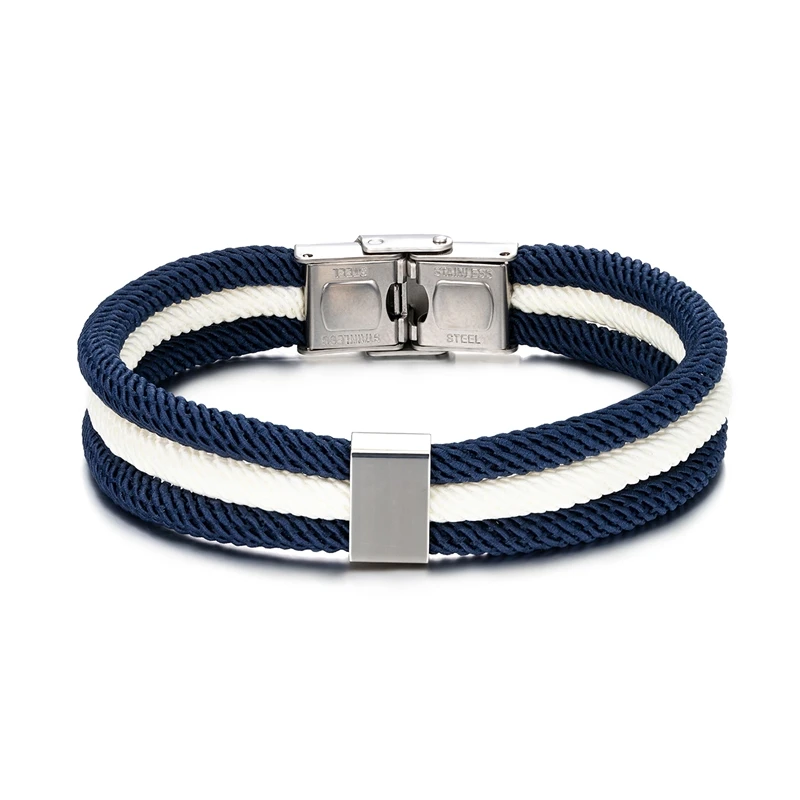 MKENDN ألمانيا العلم اليدوية متعدد الطبقات أساور بحرية للرجال النساء الفولاذ المقاوم للصدأ عارضة شخصية عارضة الإسورة #5